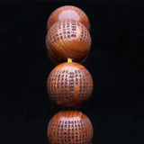 Tibetan Buddhist Bracelet Men's 20mm Solid Wood Rosary Beads
