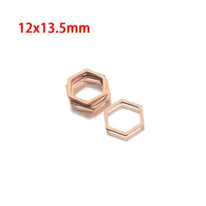 10Pcs Stainless Steel Frame Connectors for DIY Jewelry Making
