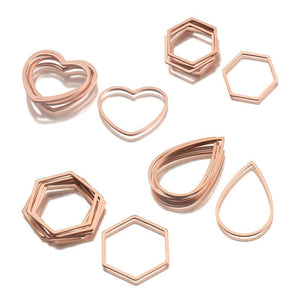 10Pcs Stainless Steel Frame Connectors for DIY Jewelry Making