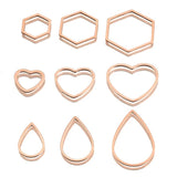 10Pcs Stainless Steel Frame Connectors for DIY Jewelry Making