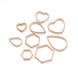 10Pcs Stainless Steel Frame Connectors for DIY Jewelry Making
