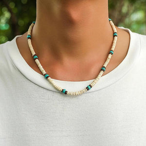 Hip Hop Wood Beads Necklace Men Choker Strand Mix Neck Chain Jewelry Collar