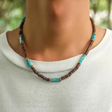 Hip Hop Wood Beads Necklace Men Choker Strand Mix Neck Chain Jewelry Collar