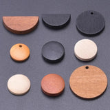 50Pcs Unfinished Geometric Wood Charms Beads For Jewelry Decoration