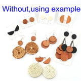 50Pcs Unfinished Geometric Wood Charms Beads For Jewelry Decoration