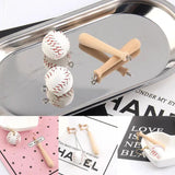 6pcs Baseball & Wooden Stick Sports Charms Jewelry for DIY Making