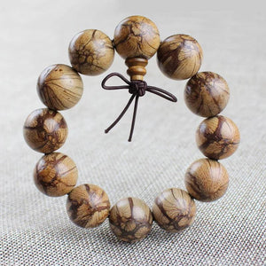 Buddhist Tibetan Prayer Beads Bracelet Natural Wood Buddha Beads Men Jewelry