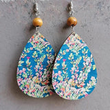 Beaded Floral Teardrop Dangle Earrings for Women