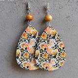 Beaded Floral Teardrop Dangle Earrings for Women