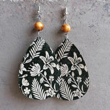 Beaded Floral Teardrop Dangle Earrings for Women