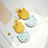 Vintage Wood Beads Stud Earrings Sets