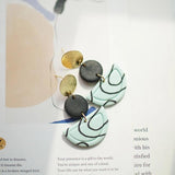Vintage Wood Beads Stud Earrings Sets