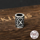 Viking Beard Hair Beads with Keel Chain - S925 Sterling Silver