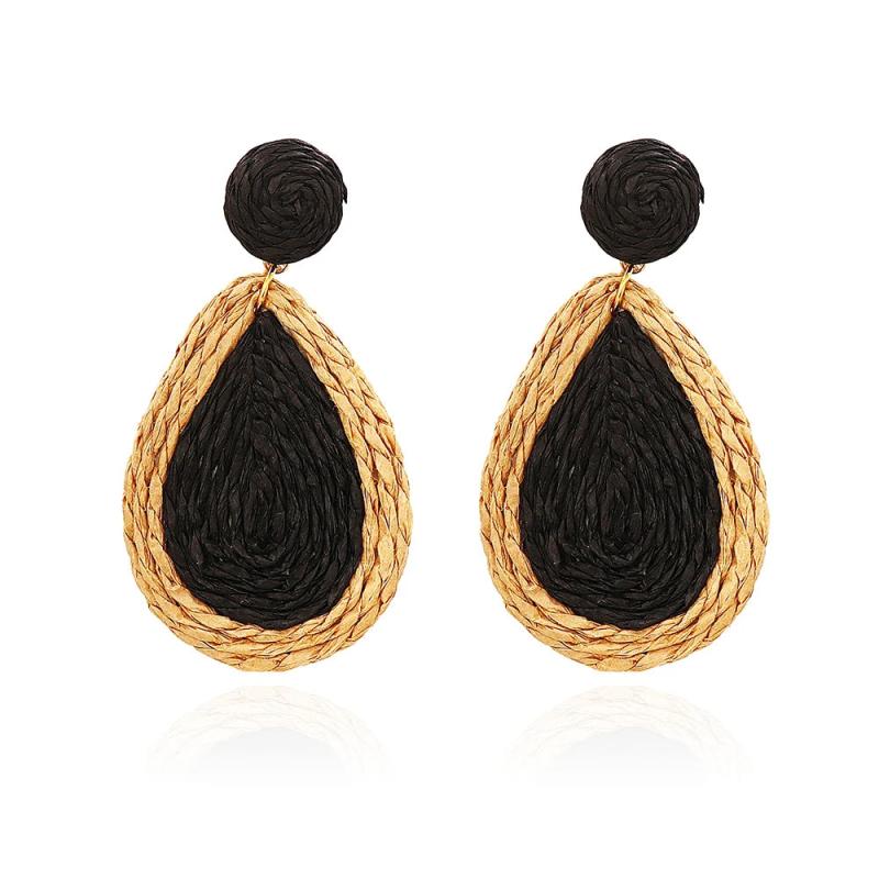 Vintage Raffia Beach Earrings Dangle Jewelry