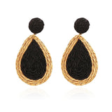 Vintage Raffia Beach Earrings Dangle Jewelry