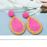 Vintage Raffia Beach Earrings Dangle Jewelry