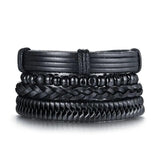 4pcs/ Set Men's Adjustable Bohemia Bangle Bracelets