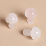 5PCS Mini Mushroom Figurine Natural Quartz Stone Carved Crafts Decor