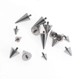 Titanium Internal Thread Cone Piercing 14G 16G Nose Ear Labret Earring Studs