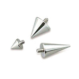 Titanium Internal Thread Cone Piercing 14G 16G Nose Ear Labret Earring Studs