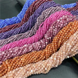 Faceted Agat Quartzs Charm Spacer Beads for Jewelry Making DIY