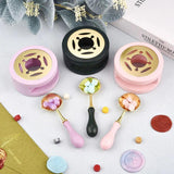 Wax Seal Stamp Set with Melting Furnace and Spoon