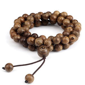 Vintage 8mm Wooden Beads Bracelet for Men & Women
