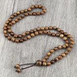 Vintage 8mm Wooden Beads Bracelet for Men & Women