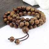 Vintage 8mm Wooden Beads Bracelet for Men & Women