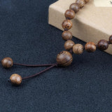Vintage 8mm Wooden Beads Bracelet for Men & Women