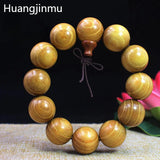 Green Sandalwood Rosewood Wood Ebony 20mm 12 Pieces Buddhas Meditation Bracelet