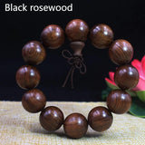 Green Sandalwood Rosewood Wood Ebony 20mm 12 Pieces Buddhas Meditation Bracelet