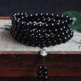 Sandalwood Necklace Rosewood Buddhism 108 Buddha Pendant Meditation Bracelet
