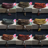 Sandalwood Necklace Rosewood Buddhism 108 Buddha Pendant Meditation Bracelet