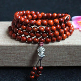 Sandalwood Necklace Rosewood Buddhism 108 Buddha Pendant Meditation Bracelet
