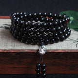 Sandalwood Necklace Rosewood Buddhism 108 Buddha Pendant Meditation Bracelet