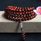 Sandalwood Necklace Rosewood Buddhism 108 Buddha Pendant Meditation Bracelet