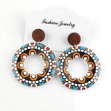 Lovely African Beaded Wooden Earrings Stud Earrings - Mixed Colors