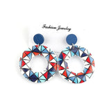 Lovely African Beaded Wooden Earrings Stud Earrings - Mixed Colors