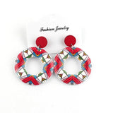 Lovely African Beaded Wooden Earrings Stud Earrings - Mixed Colors