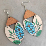 Striped Bonnet Sunflower Earrings for Women