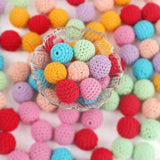 16/20mm Wooden Crochet Beads For DIY Jewelry Making