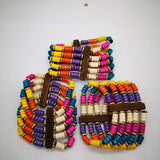 African Wooden Beaded Bracelets - Handmade Ethnic Tribal Jewelry