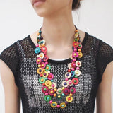 Bohemian Coconut Shell Wood Bead Pendant Necklaces