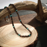 Brown Wood Beads Beaded Clavicle Necklace Men's Jewelry