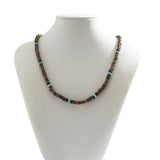 Brown Wood Beads Beaded Clavicle Necklace Men's Jewelry