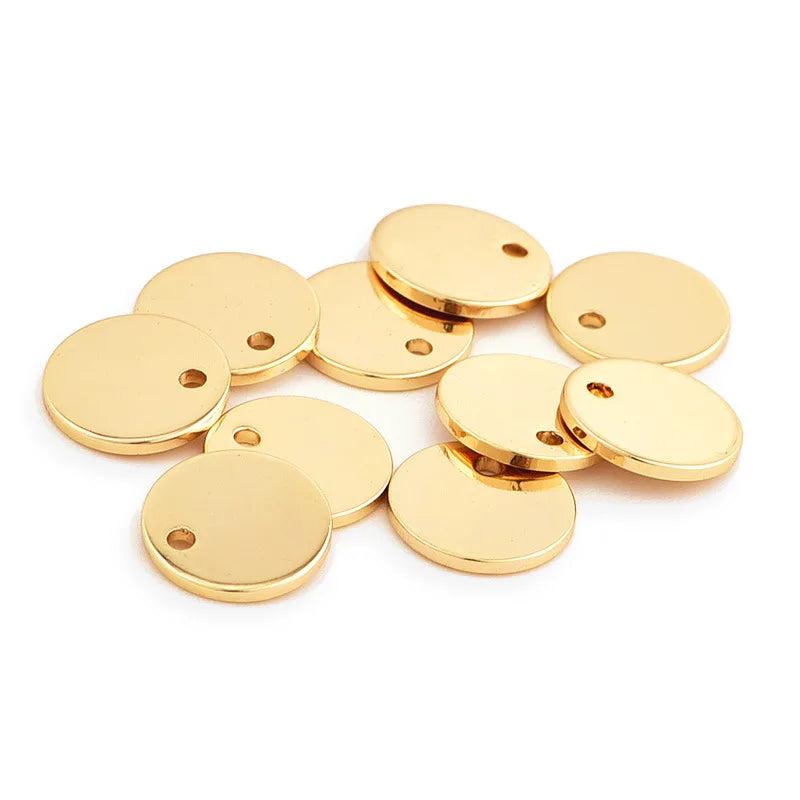 10Pcs Round Stamping Blank Disc Charms For Jewelry Making DIY