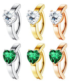 Butterfly Heart Navel Ring Stainless Steel Belly Button Piercing