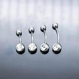 G23 Titanium Crystal Gem Navel Ring Belly Piercing - Sexy Body Jewelry