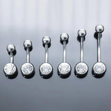 G23 Titanium Crystal Gem Navel Ring Belly Piercing - Sexy Body Jewelry